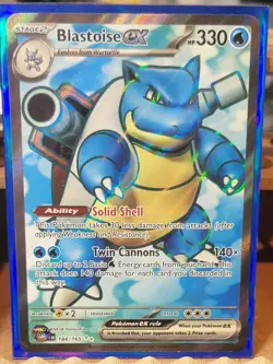 Blastoise EX#184/165 ULTRA RARE FULL ART NEAR MINT ~ Pokemon Scarlet/Violet:151 - Image 3
