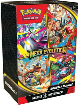 Pokemon TCG Mega Evolution Booster Bundle 6 packs NEW Sealed Cards - Image 1