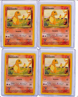 (4) Lot 1999 Pokemon Game Base Set Charmander #46/102 - Image 1