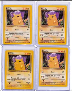 (4) Lot 2000 Pokemon Game Base Set 2 Pikachu #87/130 - Image 1