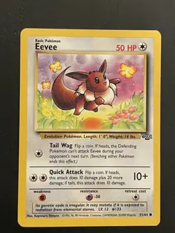 Pokemon Jungle Eevee – Original Vintage 51/64 TCG Rare Basic Pokemon - Image 1