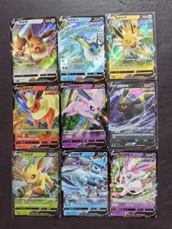 9*Lot 2025 Pokemon TCG S-Chinese 1star CBB2C Eevee Vaporeon Espeon Flareon JD90 - Image 1