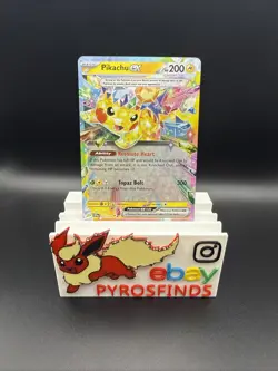 Pikachu ex 057/191 Sv08: Surging Sparks Holo Pokemon Card NM - Image 1