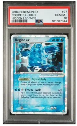 2004 POKEMON EX HIDDEN LEGENDS #97 REGICE EX-HOLO PSA 10 - Image 3