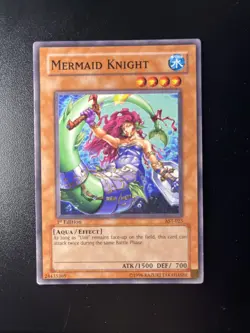 Yu-Gi-Oh! TCG Mermaid Knight Ancient Sanctuary AST-025 1st Edition Common - Image 1
