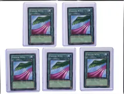 (5) Lot 2002 Yu-Gi-Oh! Legend of Blue Eyes 1st Edition Follow Wind #LOB-098 - Image 1