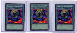 (3) Lot 2002 Yu-Gi-Oh! Legend of Blue Eyes 1st Edition Dragon Treasure #LOB-092 - Image 1