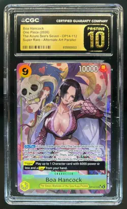 2026 One Piece Azure Sea's Seven Boa Hancock Super Rare Alt Art #OP14-112 CGC 10 - Image 1