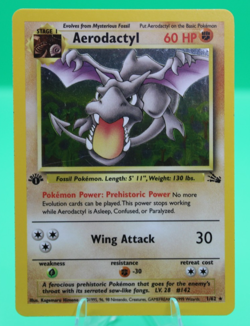 Aerodactyl - 1/62 - Pokemon Fossil 1st Edition Holo Rare Card WOTC LP - Image 1