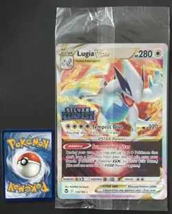 Lugia VSTAR JUMBO 139/195 Silver Tempest GAME UK PROMO Stamped Oversized Card - Image 1