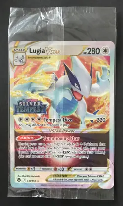 Lugia VSTAR JUMBO 139/195 Silver Tempest GAME UK PROMO Stamped Oversized Card - Image 2