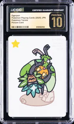 2025 POKEMON PLAYING CARDS JAPANESE OGERPON CGC 10 PRISTINE - Image 1