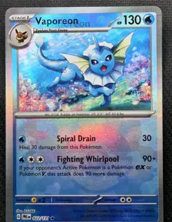Vaporeon 022/131 Holo Pokeball Texture Shift ERROR Card Prismatic Evolutions - Image 1