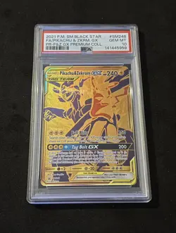 Pokemon Card Pikachu & Zekrom Gx Sm248 Premium Collection PSA 10 - Image 1