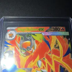 Pokemon Mega Emboar EX Holo Card 031/217 Fire 380 HP Pokemon TCG Card Stock - Image 2