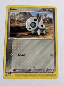 Original E-Series Common Pokemon Card Aron 50hp 50/109 2003 - Image 1