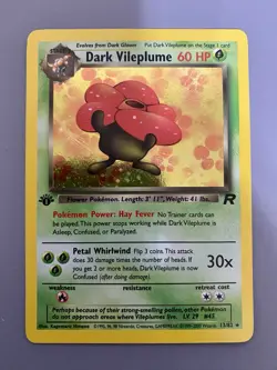 1st Edition Dark Vileplume 13/82 Team Rocket Set Holo Vintage Pokemon Card - NM - Image 1