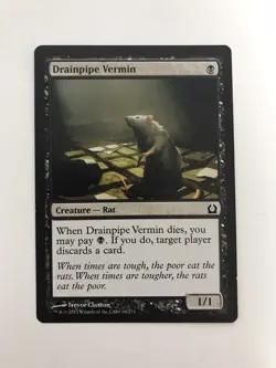 Drainpipe Vermin MTG Magic the Gathering Card LP Lightly Played RTR - Image 1
