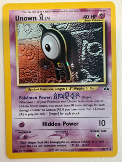 Pokemon Unown [A] Neo Discovery Holo Rare English Pokemon TCG Card #14/75 - Image 1