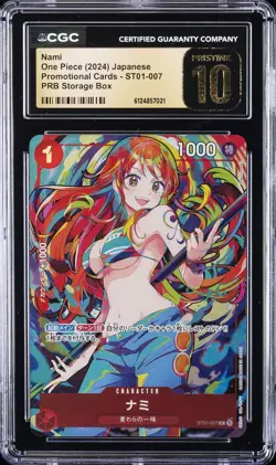 2024 ONE PIECE JPN PROMO CARDS PRB STORAGE BOX #ST01-007 NAMI CGC 10 PRISTINE - Image 1