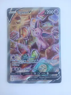 Espeon V (Alternate Full Art) 180/203 Swsh07: Evolving Skies Holo Pokemon Card - Image 3