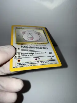 Pokemon Chansey Base Set Holo Rare 3/102 English 1999 WOTC Card - Image 3