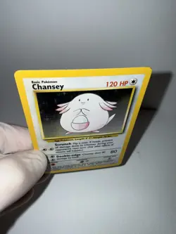 Pokemon Chansey Base Set Holo Rare 3/102 English 1999 WOTC Card - Image 4