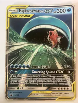 Magikarp Wailord GX Tag Team SM166 Jumbo Card Full Art - Image 1