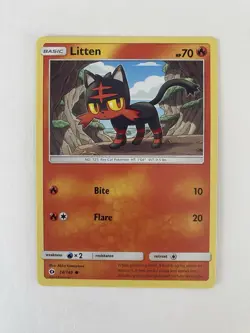 6x Litten Pokemon Cards Collection Set Deck Building TCG Common Non Holo - Image 4