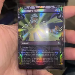 NM Showcase Foil Shredder's Technique, MTG, TMNT, Magic the Gathering, 232 - Image 1