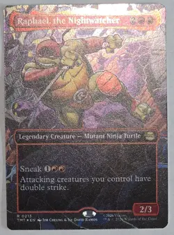 Raphael, the Nightwatcher MTG TMNT 0213 Rare Borderless Foil - Image 1