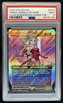 2025 Magic Final Fantasy Terra Herald of Hope Commander Surge Foil #212 PSA 9 - Image 1