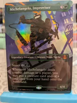 Michelangelo, Improviser (Borderless) Teenage Mutant Ninja Turtles - Near Mint - Image 1