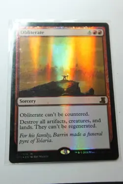 MTG Obliterate x1-Foil -From the Vault: Lore-Lightly Played - Image 1