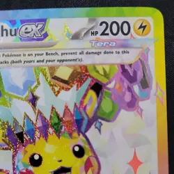 Pokemon Pikachu ex 219/191 Surging Sparks Ultra Rare Full Art Holo English - Image 4