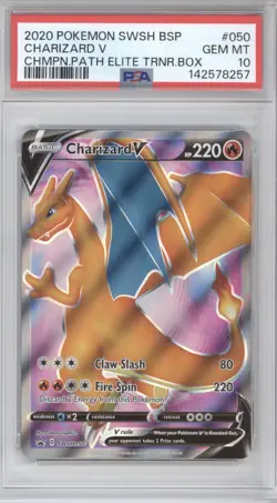 Pokemon Charizard v Champions Path Elite Trainer Box SWSH050 PSA 10 Gem Mint - Image 1