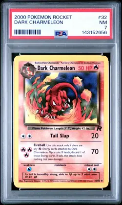 2000 POKEMON ROCKET #32 DARK CHARMELEON PSA 7 - Image 1