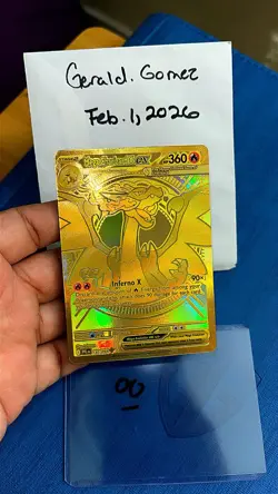 Mega Charizard X Ex 130/094 Gold Secret Rare Phantasmal Flames Pokemon TCG - Image 2