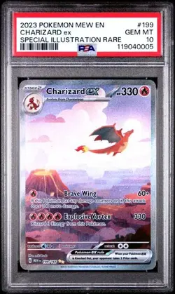2023 POKEMON MEW EN-151 SPECIAL ILLUSTRATION RARE #199 CHARIZARD EX PSA 10 💎 - Image 1