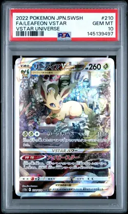 2022 POKEMON JPN SWORD & SHIELD VSTAR UNIVERSE FULL ART/LEAFEON VSTAR PSA 10 - Image 1