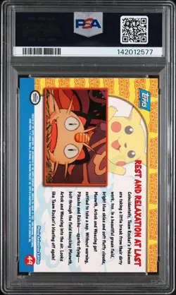 1999 TOPPS POKEMON THE MOVIE EDT REST & RELAXATION AT LAST MOVIE EDITION PSA 9 - Image 2