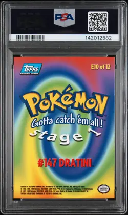 1999 TOPPS POKEMON THE MOVIE EDITION #E10 DRATINI #147 PSA 10 - Image 2