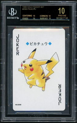 Pokemon 1999 Pikachu Gold Poker Set BGS 10 Black Label POP 3! - Image 1