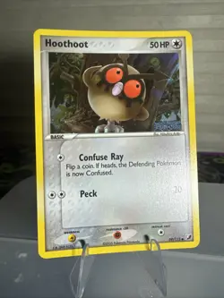 Pokemon TCG Hoothoot 59/115 EX Unseen Forces Stamped Reverse Holo Common - Image 1
