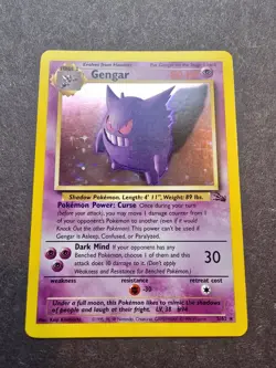 Pokemon TCG Gengar Fossil Set Holographic 5/62 NM/Mint - Image 1