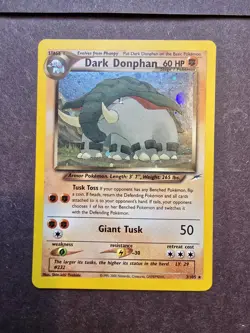 Pokemon Dark Donphan 3/105 TCG Holo Rare Unlimited Neo Destiny NM - Image 1