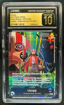 2025 One Piece Royal Blood OP10 Usopp Leader Alternate Art #OP10-042 CGC 10 - Image 1