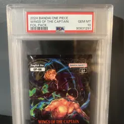 2024 Bandai, One Piece Wings Of The Captain Foil Pack PSA 10 Mint! - Image 2