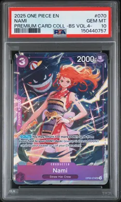 2025 ONE PIECE PREMIUM COLLECTION BEST SELECTION VOL.4 #070 NAMI PSA 10 - Image 1
