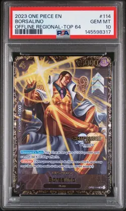 ONE PIECE 2023 BORSALINO OFFLINE REGIONAL-TOP 64 PROMOS #114 PSA 10 - Image 1